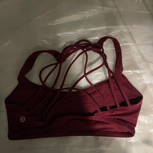 lululemon athletica Burgundy Strappy Sports Bra